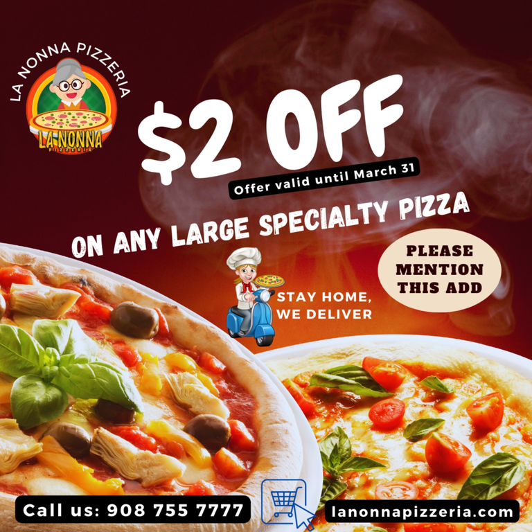 $2 off on any Large Specialty Pizza