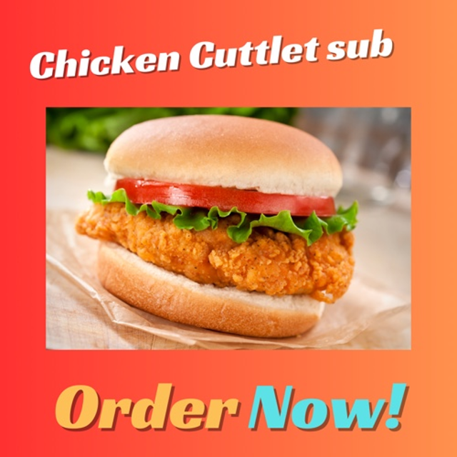 Breaded Chicken Cutlet Sub.