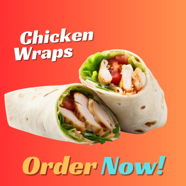 Grilled Chicken Cutlet Wrap.