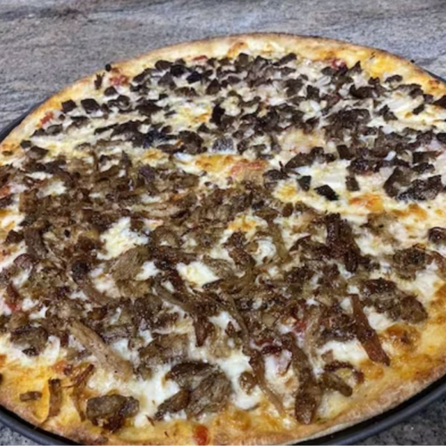 Cheesesteak Peppers & Onions Pizza.